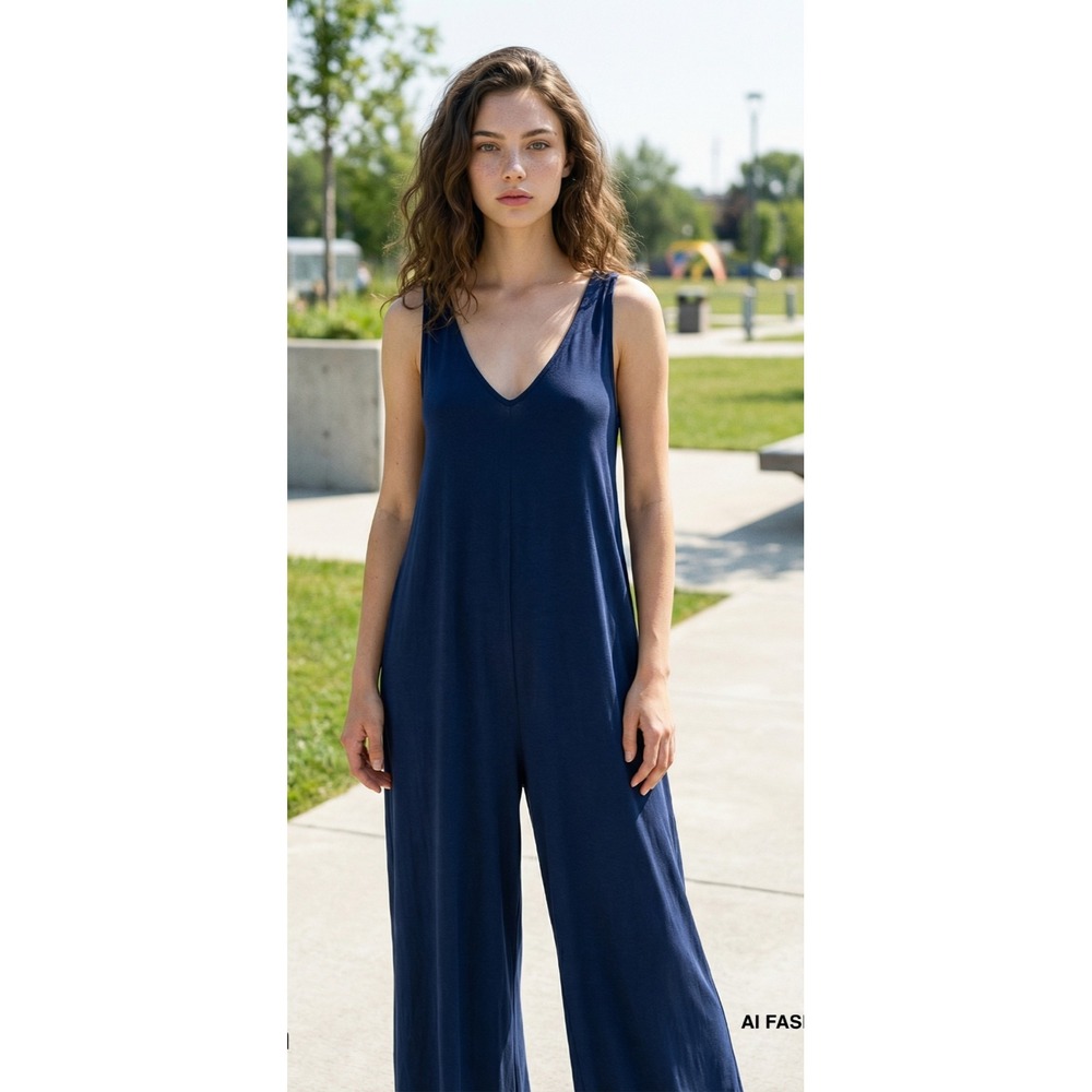 Victorias Secret 1 Piece Wide Leg Romper Teal Blue Brand New XL